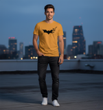 RIVANORA Men's Batman Logo T-Shirt - Premium Graphic T-Shirt ( Musterd )
