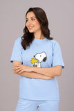 RIVANORA Friends Forever: Snoopy & Woodstock Tee! ( Pastel Blue )
