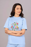 RIVANORA Adorable Close-Up: "Some Bunny Loves You" Tee ( Pastel Blue )