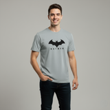 RIVANORA Men's Batman Logo T-Shirt - Premium Graphic T-Shirt ( Gray )