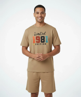 RIVANORA Limited Edition 1981 Men’s Co-Ord Set – Premium Comfort Wear ( Coffee )