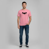 RIVANORA Men's Batman Logo T-Shirt - Premium Graphic T-Shirt ( Pink )