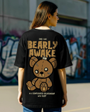RIVANORA BEARLY AWAKE OVERSIZED GRAPHIC TEE ( Black )