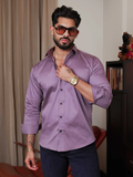 RIVANORA Premium Men’s Slim Fit Casual & Party Wear Shirt ( Pastle Purple )
