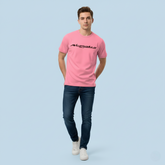 RIVANORA Men’s “Awesome” Graphic T-Shirt — Premium Casual Tee for Everyday Wear ( Pink )