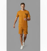 RIVANORA Men’s Premium LA Logo T-Shirt & Co-Ord Set ( Musterd )