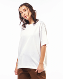 RIVANORA Women’s Oversized T-Shirt – Minimal Streetwear Essential ( White )