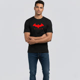 RIVANORA Men's Batman Logo T-Shirt - Premium Graphic T-Shirt ( Black )