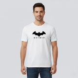 RIVANORA Men's Batman Logo T-Shirt - Premium Graphic T-shirt ( White )