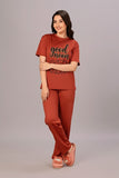RIVANORA Trend Alert: Cozy Comfort Co-ord Set! ( Rust Orange )
