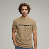 RIVANORA Men’s “Awesome” Graphic T-Shirt — Premium Casual Tee for Everyday Wear ( Coffee )