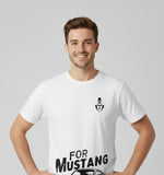 RIVANORA Classic Vintage Car Graphic Tee — Men's Ford Mustang T-Shirt ( White )