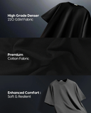 RIVANORA Men’s Black Oversized Back Print T-Shirt – “Life Is So” Chill Streetwear Tee ( Black )