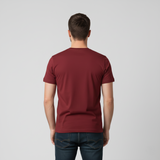 RIVANORA Men’s “Awesome” Graphic T-Shirt — Premium Casual Tee for Everyday Wear ( Maroon )