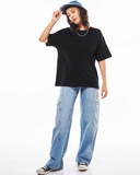 RIVANORA Women’s Oversized T-Shirt ( Black )