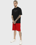 RIVANORA Men’s Black Batman Graphic T-Shirt – Oversized Streetwear Tee ( Black )