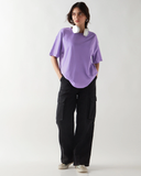 RIVANORA Women’s Oversized T-Shirt ( Purple )