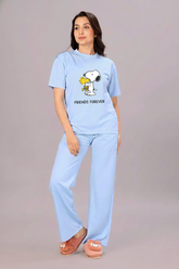 RIVANORA Friends Forever: Snoopy & Woodstock Tee! ( Pastel Blue )