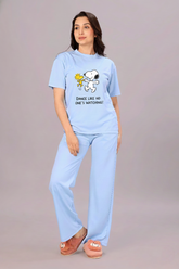 RIVANORA Dance & Dream: Snoopy Co-ord Sets ( Pastel Blue )