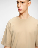 RIVANORA Men’s Oversized T-Shirt – Premium Minimal Streetwear ( beige ) (Copy)