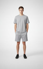 RIVANORA Men’s Premium Solid Co-Ord Set | Minimal Casual Wear ( Gray )