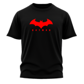 Men's Black Batman Logo T-Shirt - Premium Cotton Graphic Tee