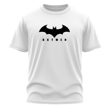 Men's White Batman Logo T-Shirt - Premium Cotton Graphic Tee