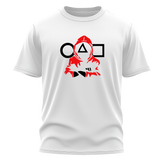 Squid Game Mask Printed White T-Shirt – Premium Unisex Graphic Tee