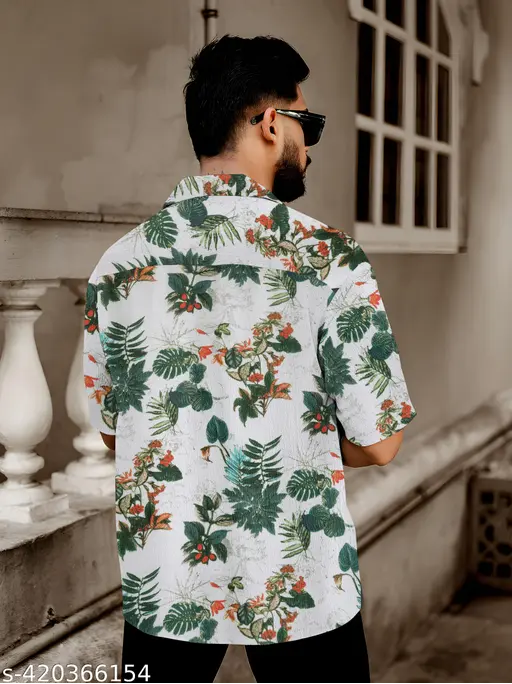Shirt Green Flower Shirt