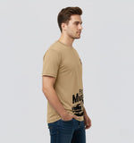 RIVANORA Classic Vintage Car Graphic Tee — Men's Ford Mustang T-Shirt ( Coffee )