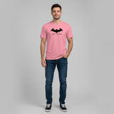 RIVANORA Men's Batman Logo T-Shirt - Premium Graphic T-Shirt ( Pink )