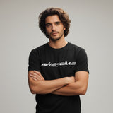 RIVANORA Men’s “Awesome” Graphic T-Shirt — Premium Casual Tee for Everyday Wear ( Black )