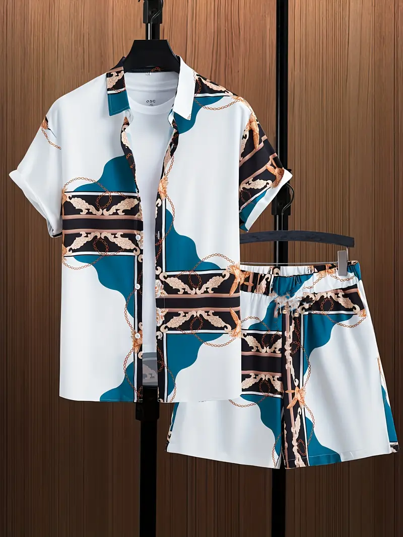 Co-ord set White-Blue