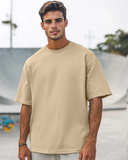 RIVANORA Men’s Oversized T-Shirt – Premium Minimal Streetwear ( beige ) (Copy)