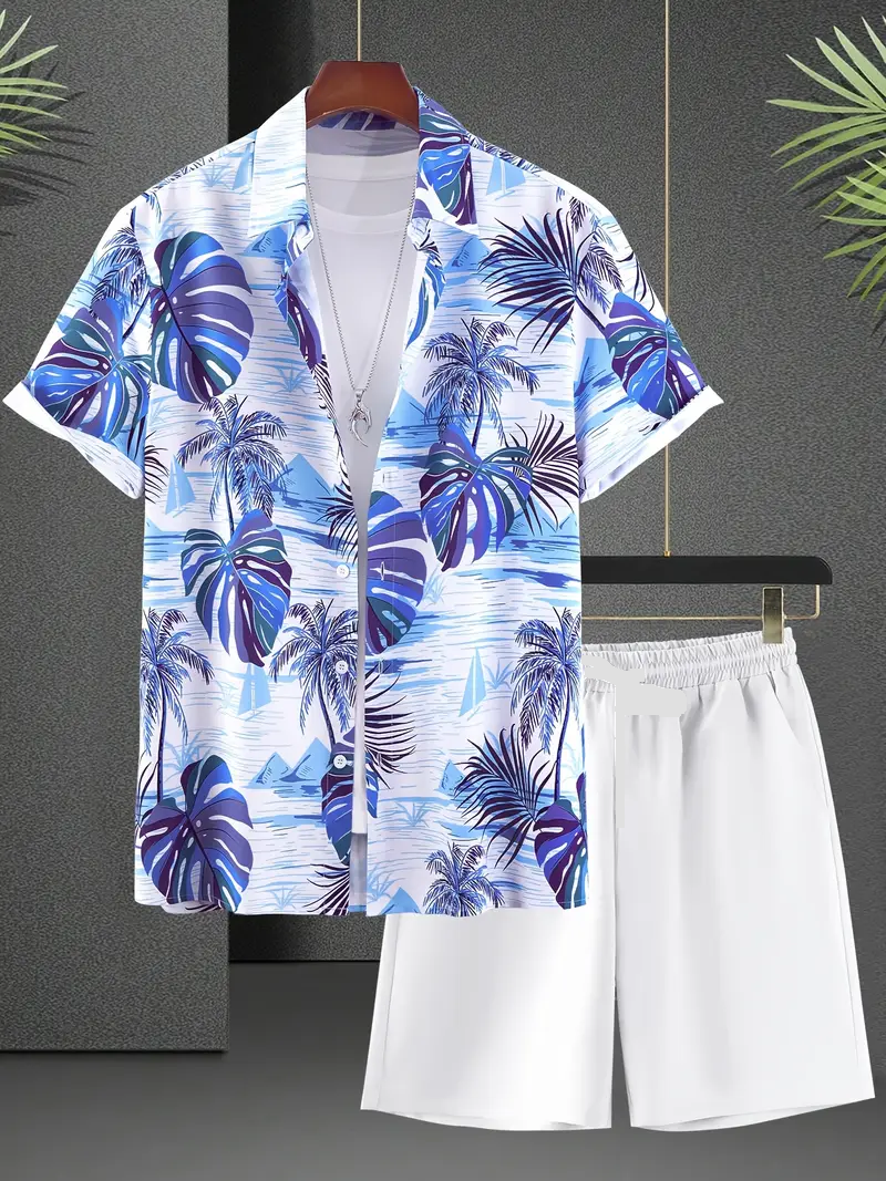 Co-ord Set AQUA BLUE WHITE