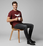 RIVANORA Premium Batman Logo T-Shirt – Stylish, Trendy & Comfortable ( Maroon )