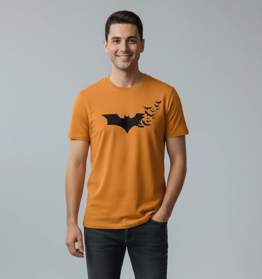 RIVANORA Premium Batman Logo T-Shirt – Stylish, Trendy & Comfortable ( Musterd )