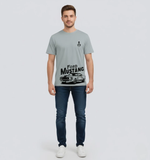 RIVANORA Classic Vintage Car Graphic Tee — Men's Ford Mustang T-Shirt ( Gray )