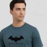 RIVANORA Men's Batman Logo T-Shirt - Premium Graphic T-Shirt ( Royal Blue )
