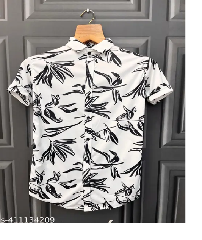 Co-ord Set Black & White Leaves