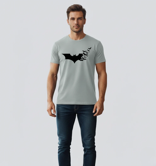 RIVANORA Premium Batman Logo T-Shirt – Stylish, Trendy & Comfortable ( Gray )