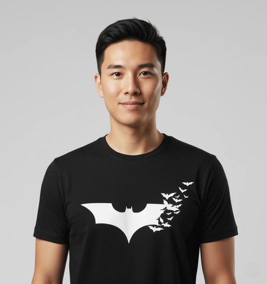 RIVANORA Premium Batman Logo T-Shirt – Stylish, Trendy & Comfortable ( Black )