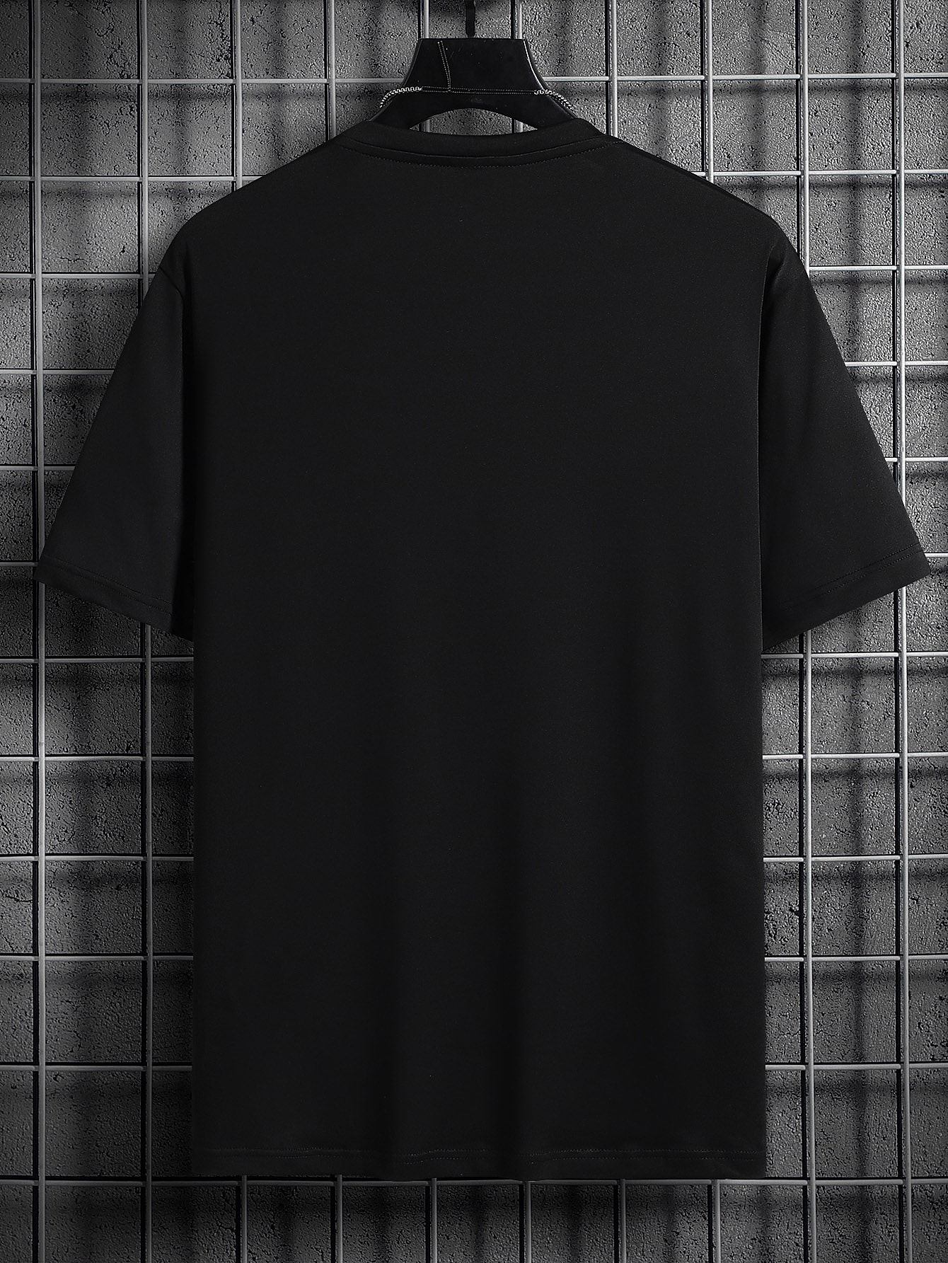 balck Print Casual Short Sleeve T-Shirt