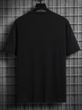 balck Print Casual Short Sleeve T-Shirt