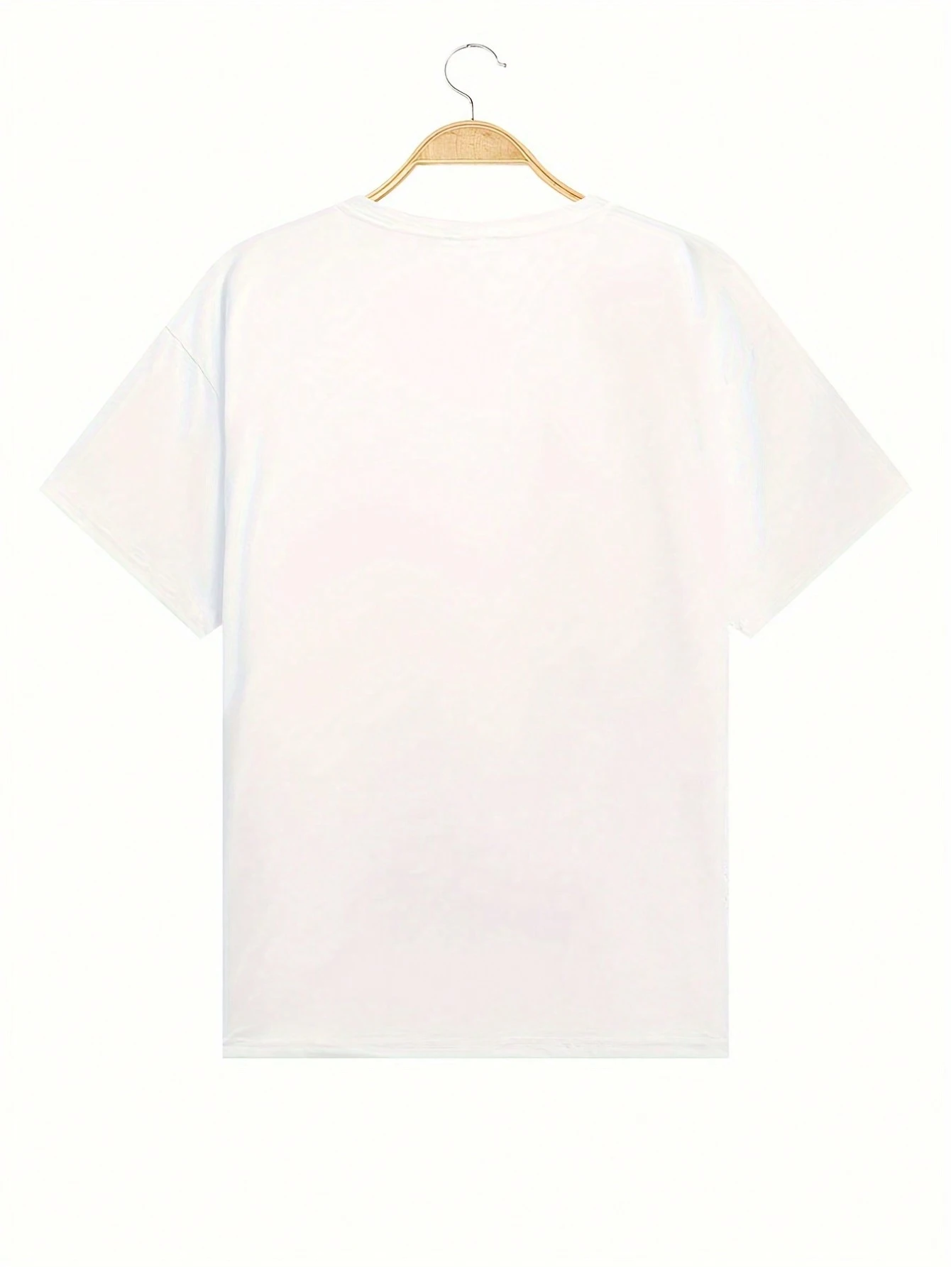 white Print Casual Short Sleeve T-Shirt