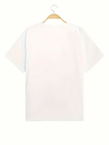 white Print Casual Short Sleeve T-Shirt