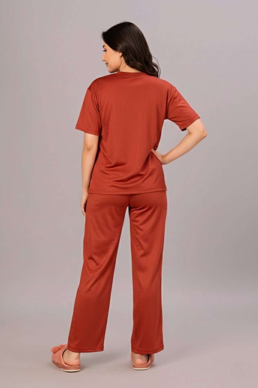 RIVANORA Trend Alert: Cozy Comfort Co-ord Set! ( Rust Orange )