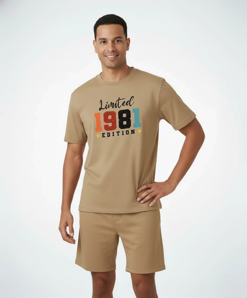 RIVANORA Limited Edition 1981 Men’s Co-Ord Set – Premium Comfort Wear ( Coffee )