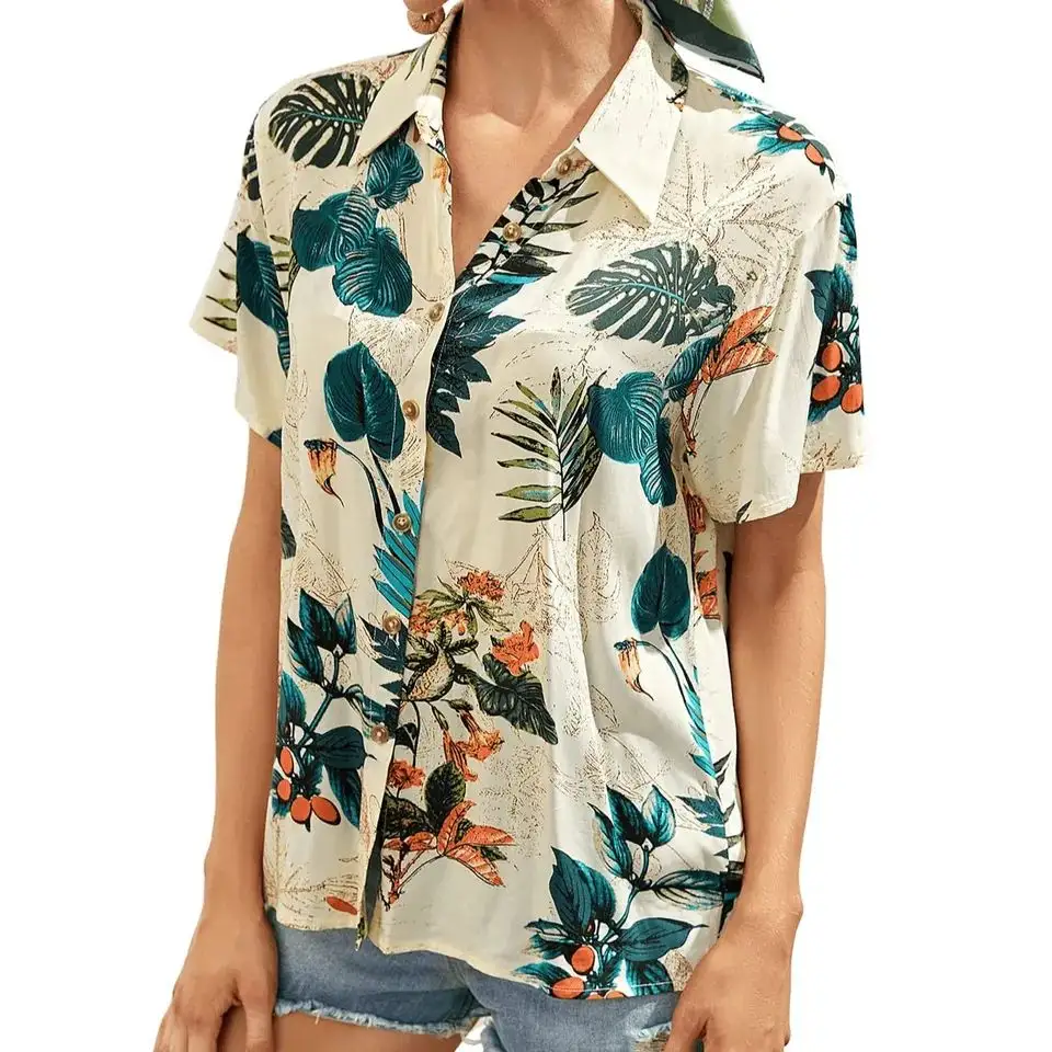 Shirt Green Flower Shirt