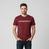 RIVANORA Men’s “Awesome” Graphic T-Shirt — Premium Casual Tee for Everyday Wear ( Maroon )